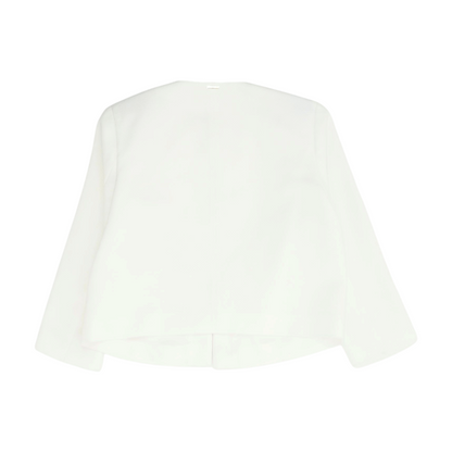 White Solid Blazer