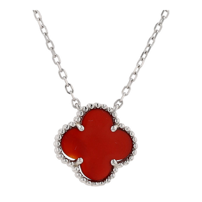 Sterling Silver Carnelian Pendant Necklace