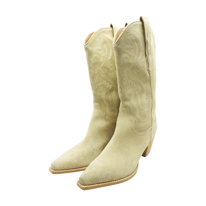 Beige Western Boots