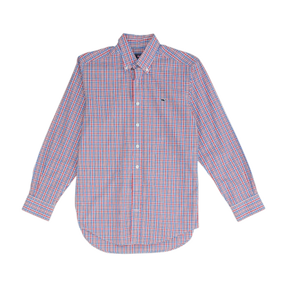 Multi Plaid Long Sleeve Button Down