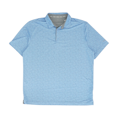 Blue Print Short Sleeve Polo