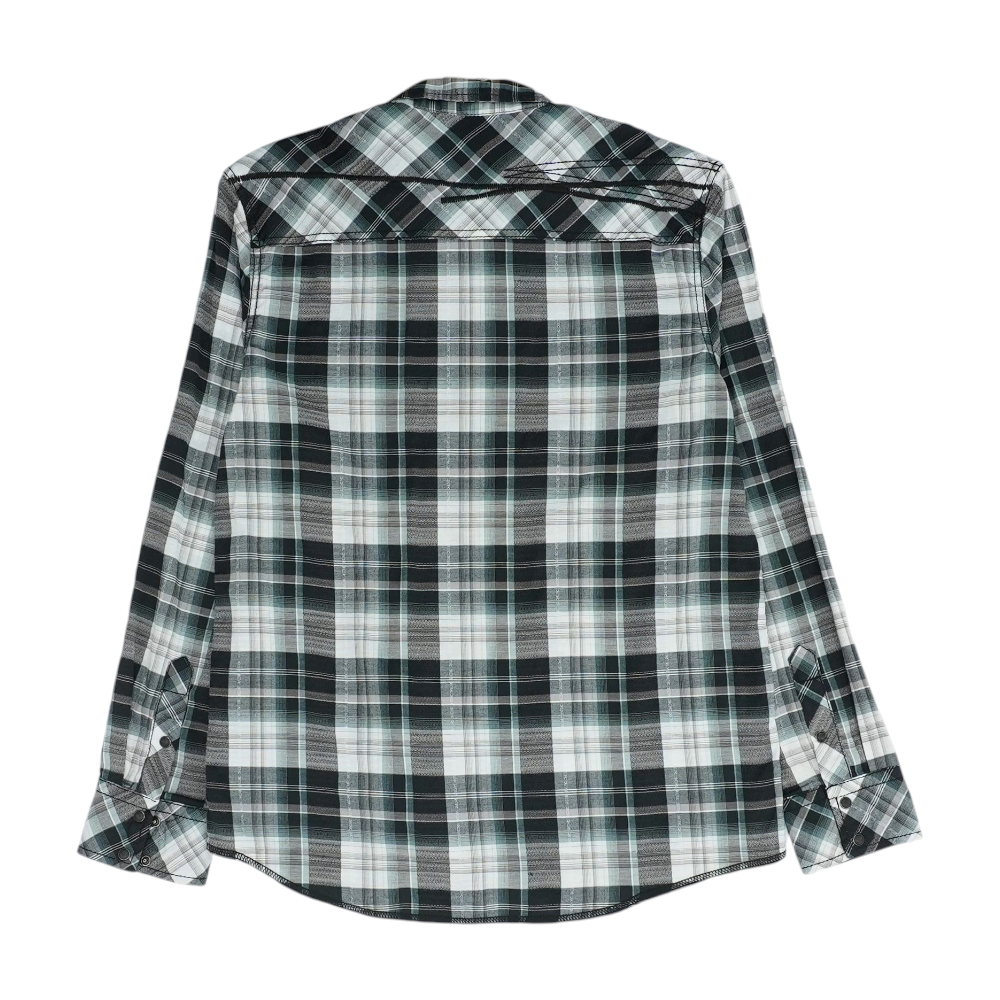 Multi Plaid Long Sleeve Button Down