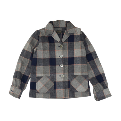 Gray Plaid Flannel Button Down