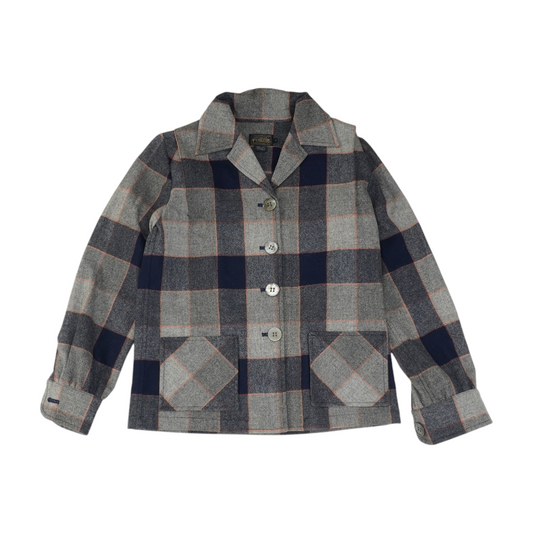Gray Plaid Flannel Button Down