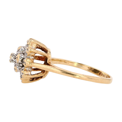 10K Two-Tone Gold Diamond Fashion Ring