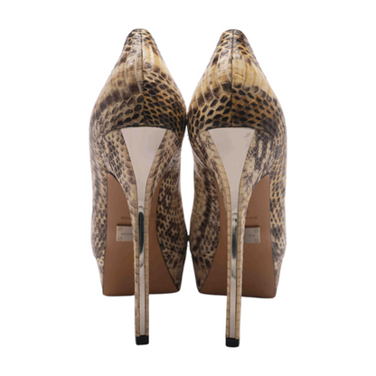 Beige Platform Heels