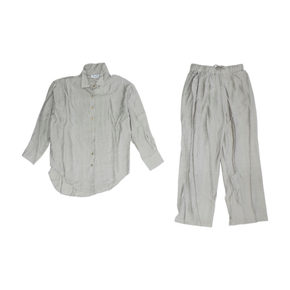 Brown Striped Pant Set