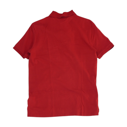 Red Solid Short Sleeve Polo