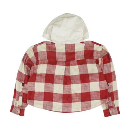Beige Check Flannel Button Down