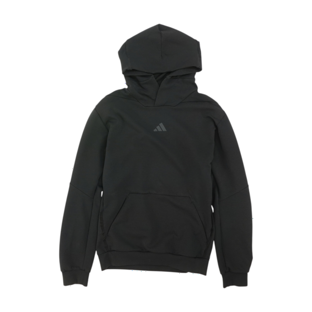 Black Solid Hoodie Pullover