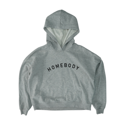 Gray Solid Hoodie Pullover