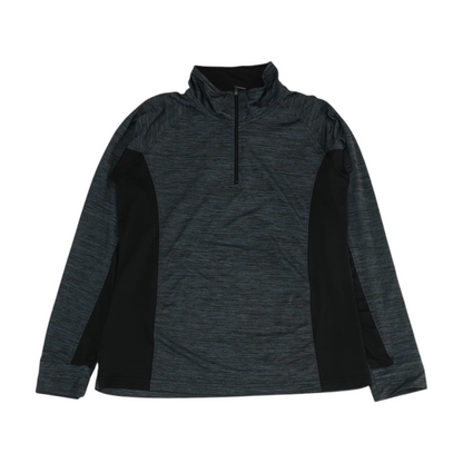 Gray Color Block 1/4 Zip Pullover