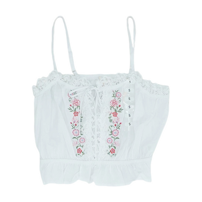White Floral Blouse