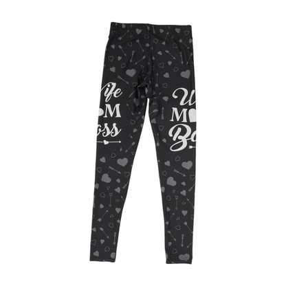 Gray Graphic Active Leggings
