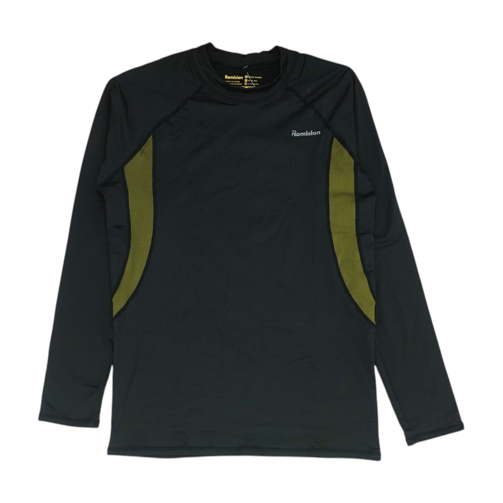 Romision Black Color Block Base Layer – Image 1