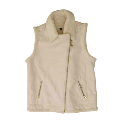 Beige Solid Vest