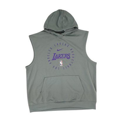 Gray Los Angeles Lakers Solid Hoodie Pullover