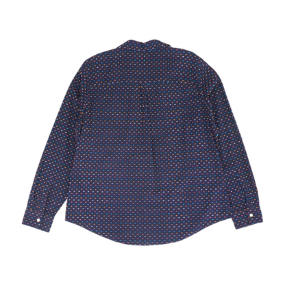 Navy Abstract Button Down