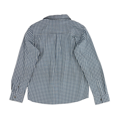 White Check Long Sleeve Button Down