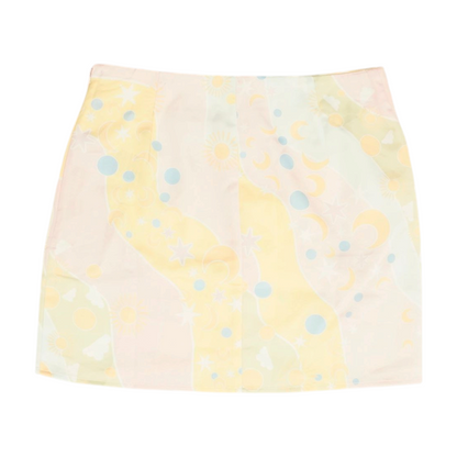 Pink Print Mini Skirt