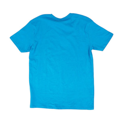 Blue Solid Crewneck T Shirt