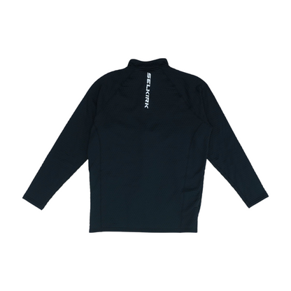 Black Solid 1/4 Zip Pullover