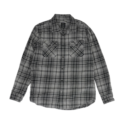 Gray Plaid Flannel Button Down