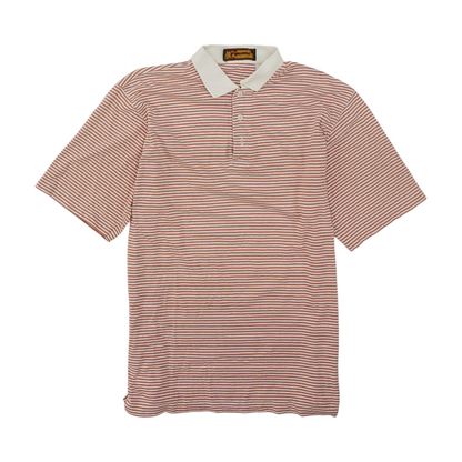 White Striped Short Sleeve Polo