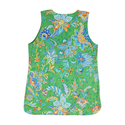 Green Floral Blouse