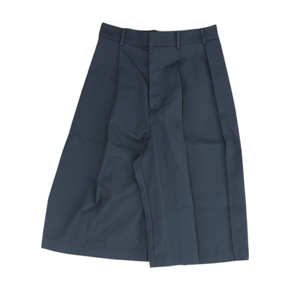 Gray Solid Chino Capris