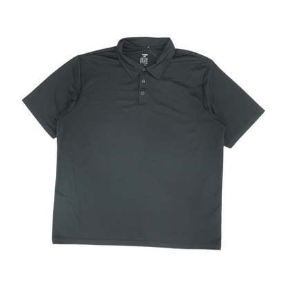 Black Solid Short Sleeve Polo