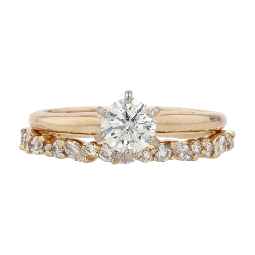 5/8 ctw 14K Yellow Gold Diamond Engagement Ring
