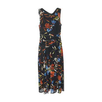 Black Floral Midi Dress