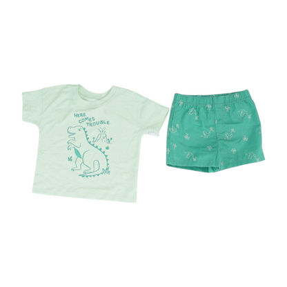 Green Short Sleeve Set