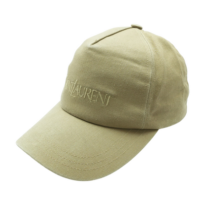 Beige Logo Embroidered Baseball Cap
