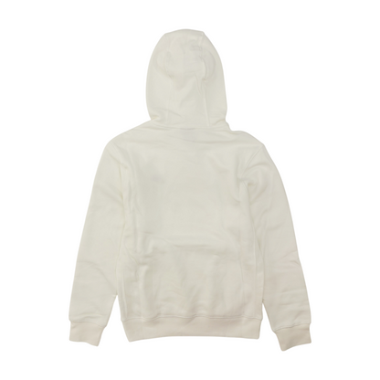 White Solid Hoodie Pullover