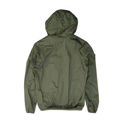 Green Solid Rain Jacket