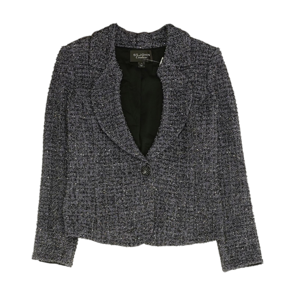 St. John Couture Purple Abstract Blazer – Image 1