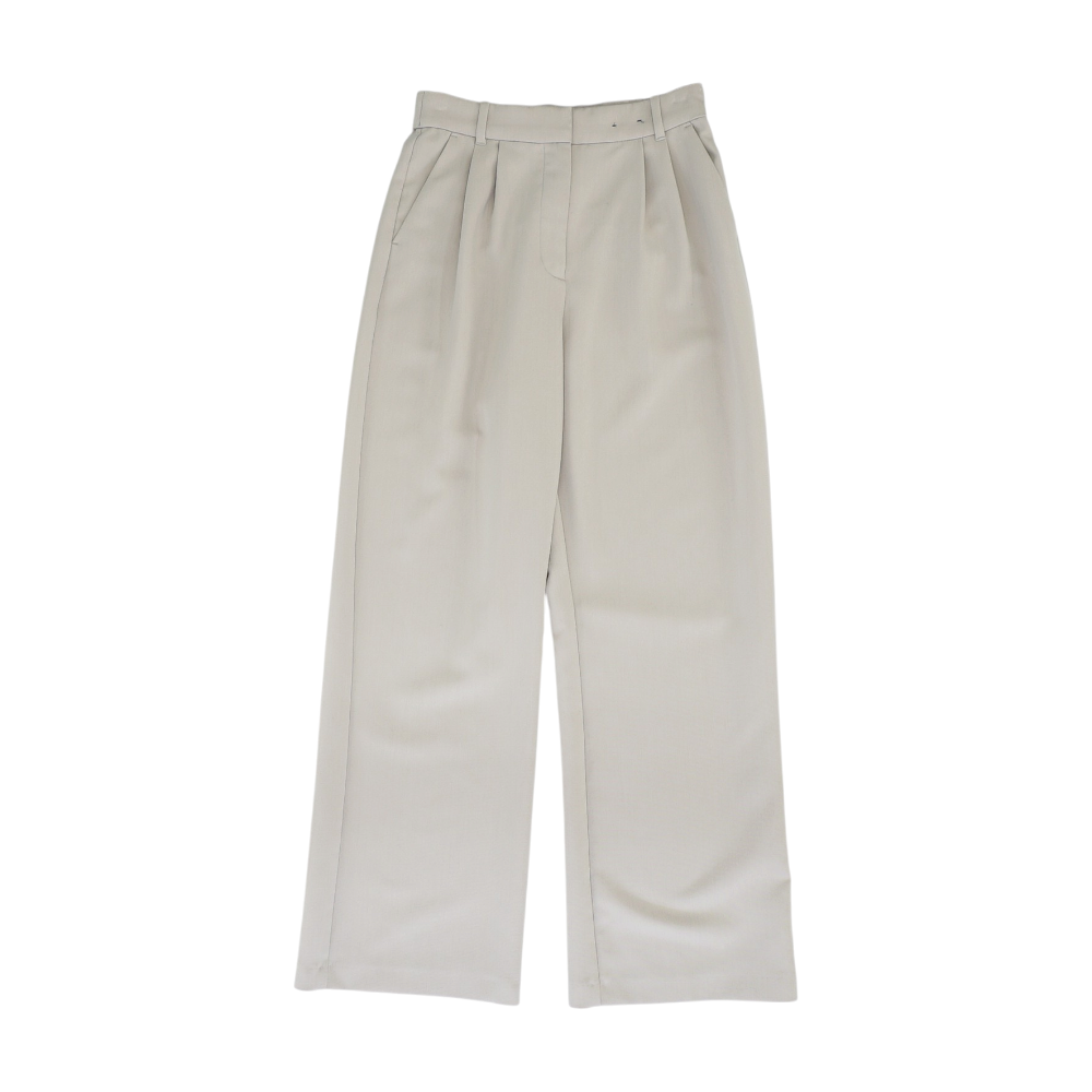 Beige Wide Leg Pants