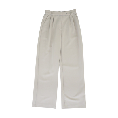 Beige Wide Leg Pants
