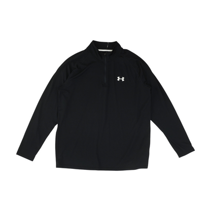 Black Solid 1/4 Zip Pullover