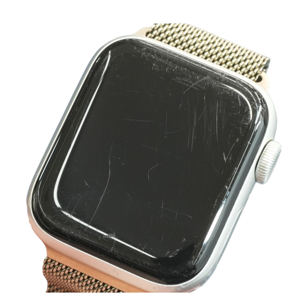40mm Series SE Silver Smartwatch Gold Band S/M