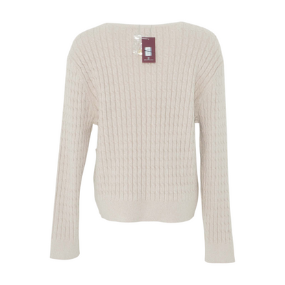 Beige 100% Merino Wool Sweater