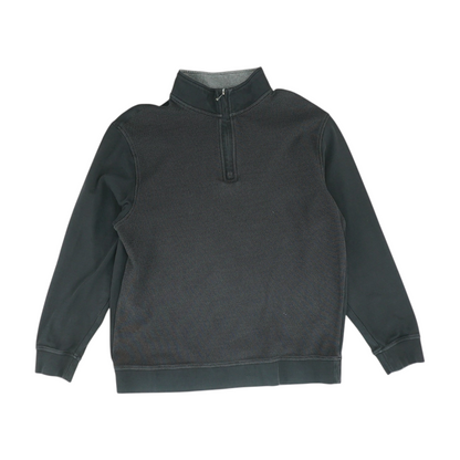 Black Print 1/4 Zip Pullover