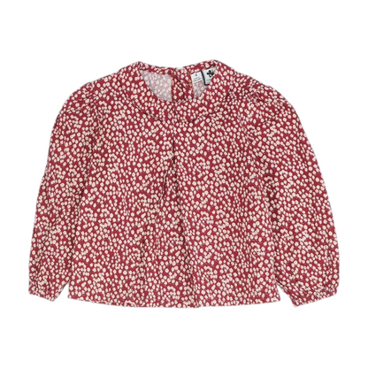 Burgundy Print Blouse