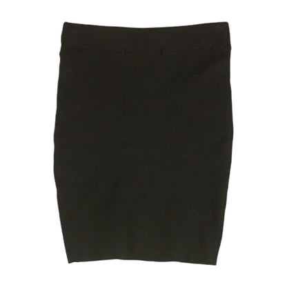 Black Solid Mini Skirt