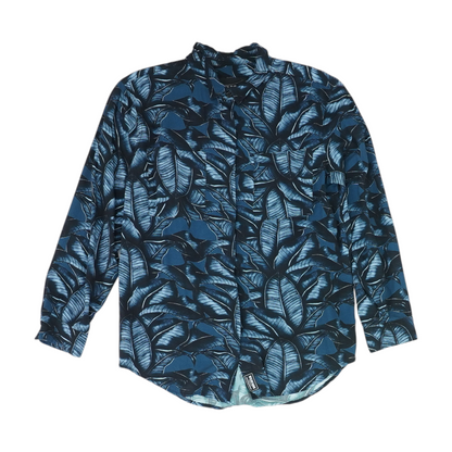 Blue Print Button Down