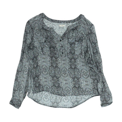 Black Graphic Blouse