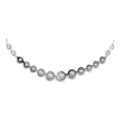 9/10 ctw Sterling Silver Lab Grown Diamond Pendant Necklace