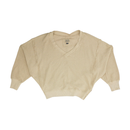 Beige Solid Sweatshirt Pullover